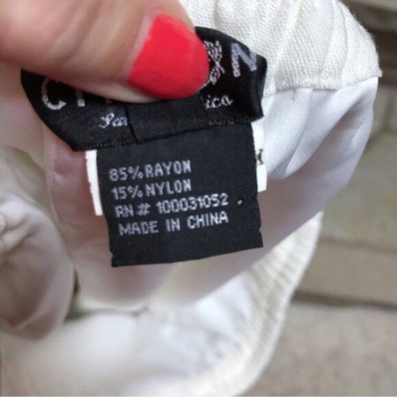 Citron Santa Monica Wide Leg Pants Cream White 3x Lagenlook Coastal - Picture 4 of 11